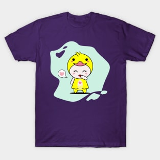 Cute Duck Character T-Shirt